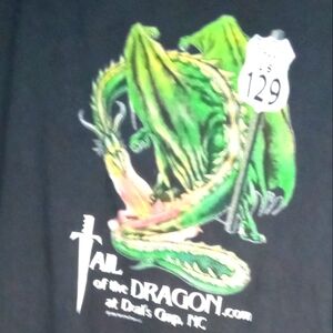 Men's Tail of the Dragon Large  Print T-Shirt Big & Tall 3XL